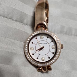 Anne Klein Rose Gold Watch with White Dial